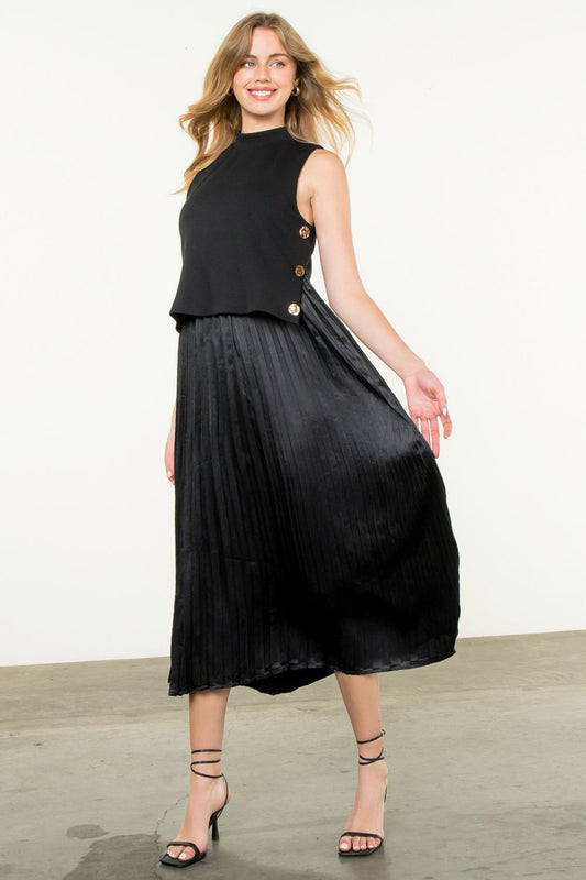 amelia pleated skirt dress