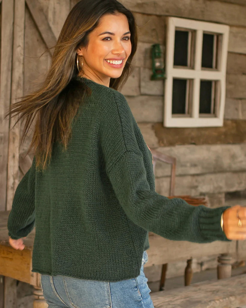 pumpkin season cropped crew sweater