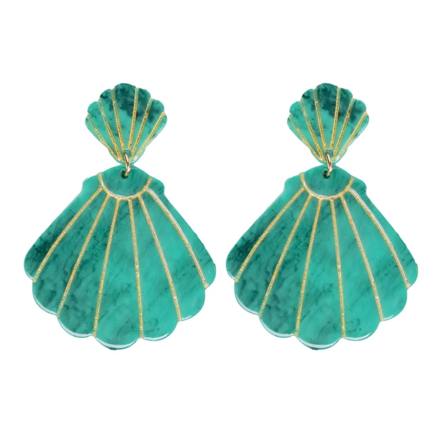 turquoise shell earrings