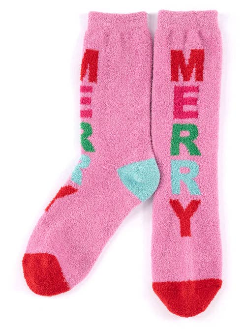 merry socks pink