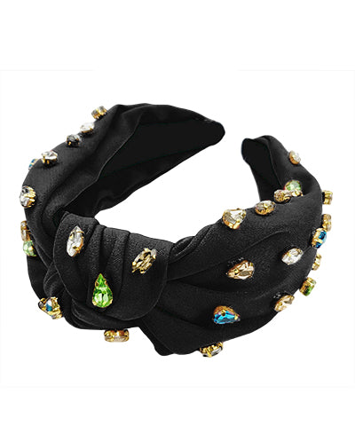 multicolor jewel knotted headband
