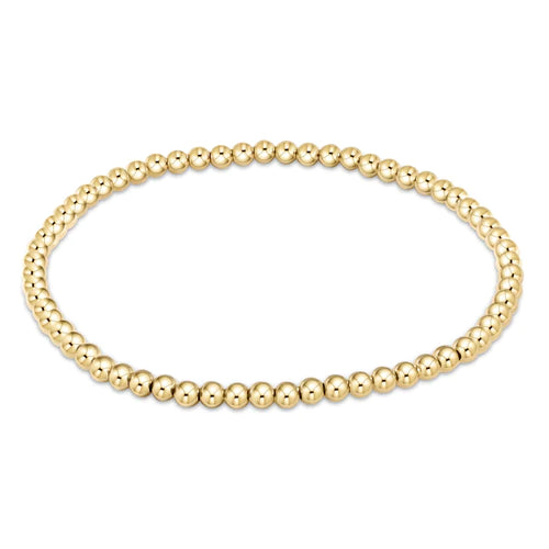 classic gold 3mm bead bracelet-extends