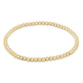 classic gold 4mm bead bracelet-extends