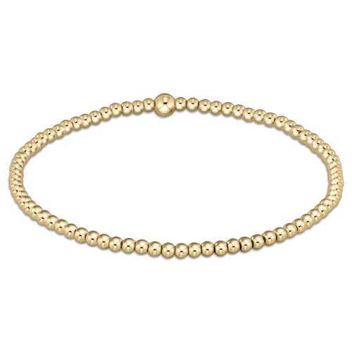 classic gold 2.5mm bead bracelet-extends