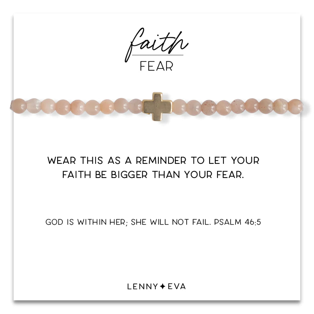 faith over fear cross bracelet