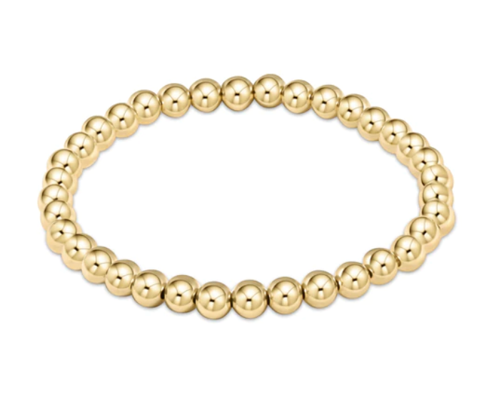 classic gold 5mm bead bracelet-extends