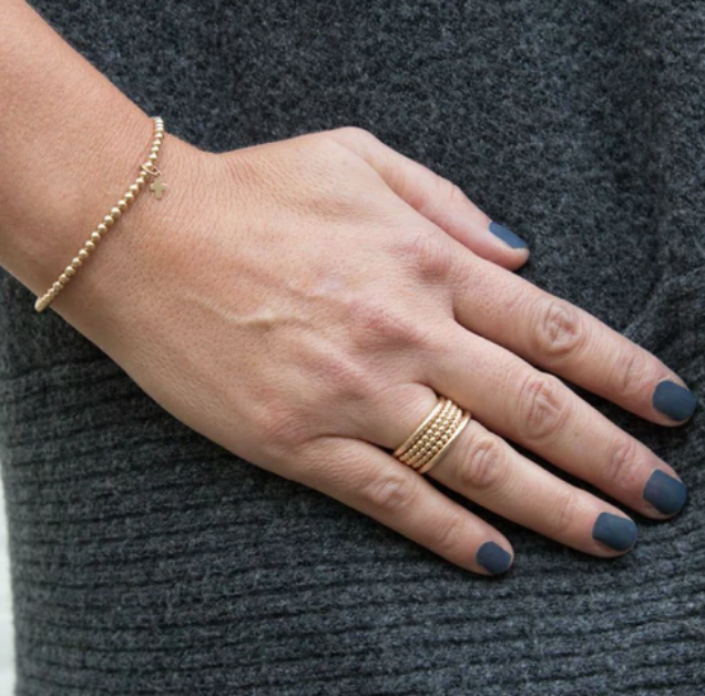 classic gold 3mm bead bracelet signature cross gold charm