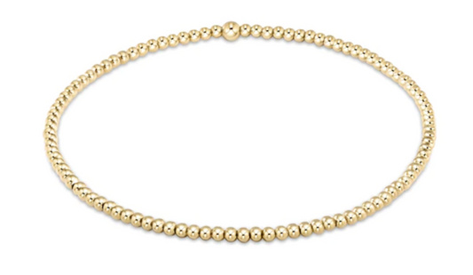 classic gold 2mm bead bracelet