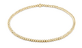 classic gold 2mm bead bracelet-extends