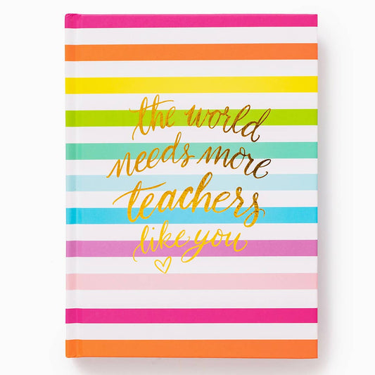 rainbow stripe teacher notebook