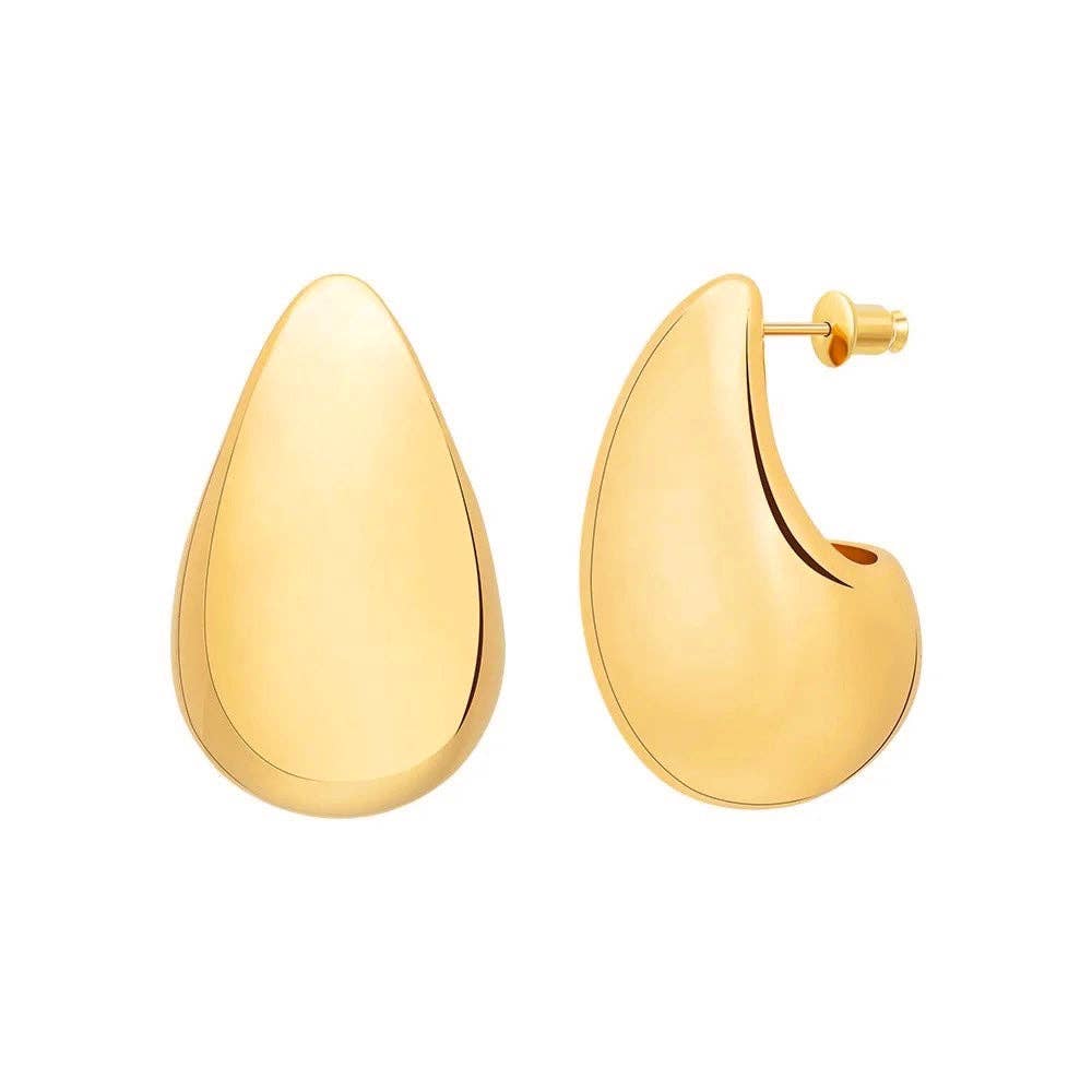 Raindrop Statement Earrings: Gold