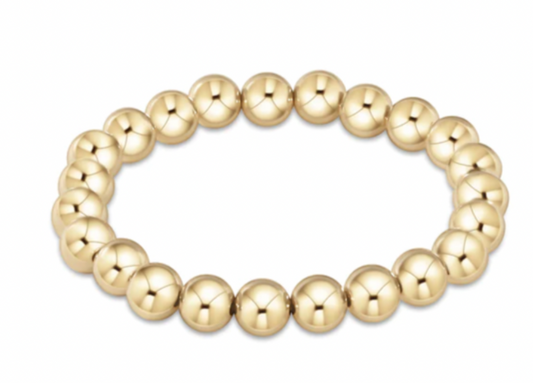 classic gold 8mm bead bracelet