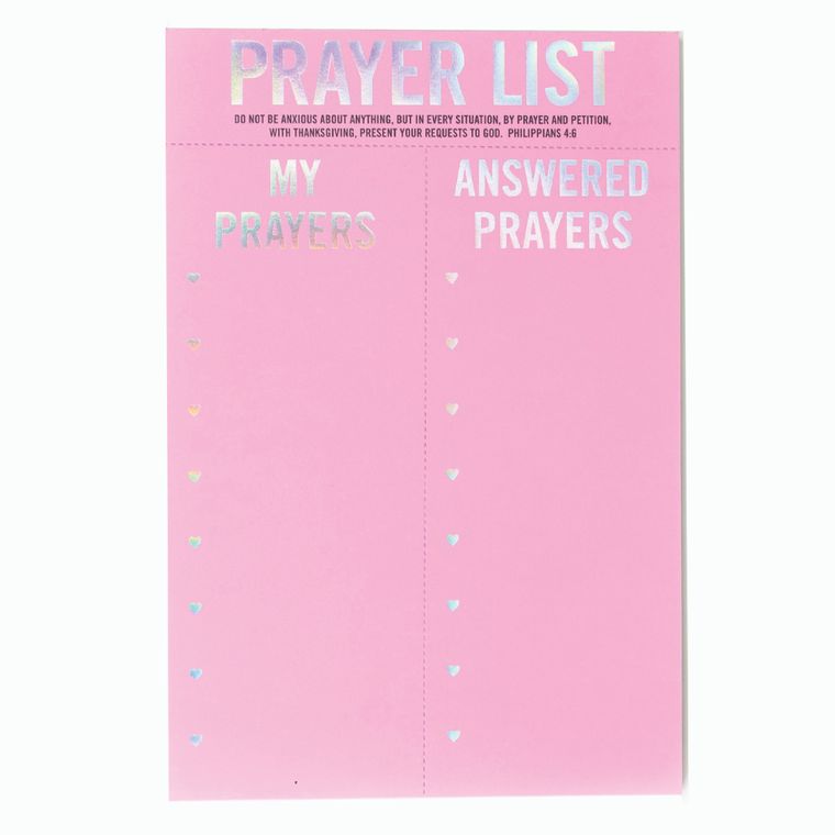 prayer list notepad