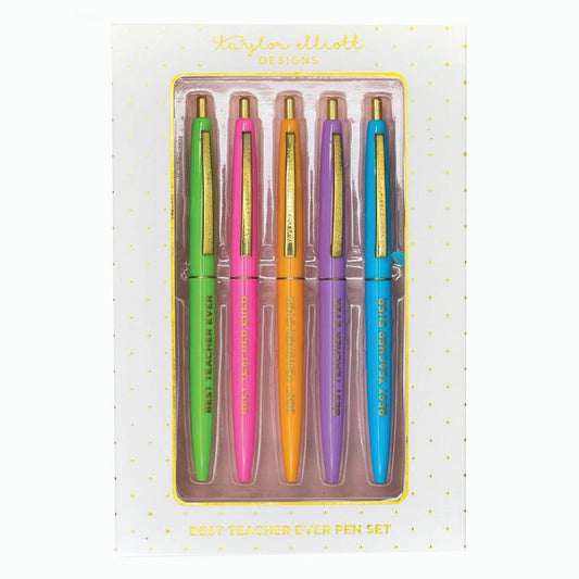 best teacher ever pen set in gift box {with colored ink!}