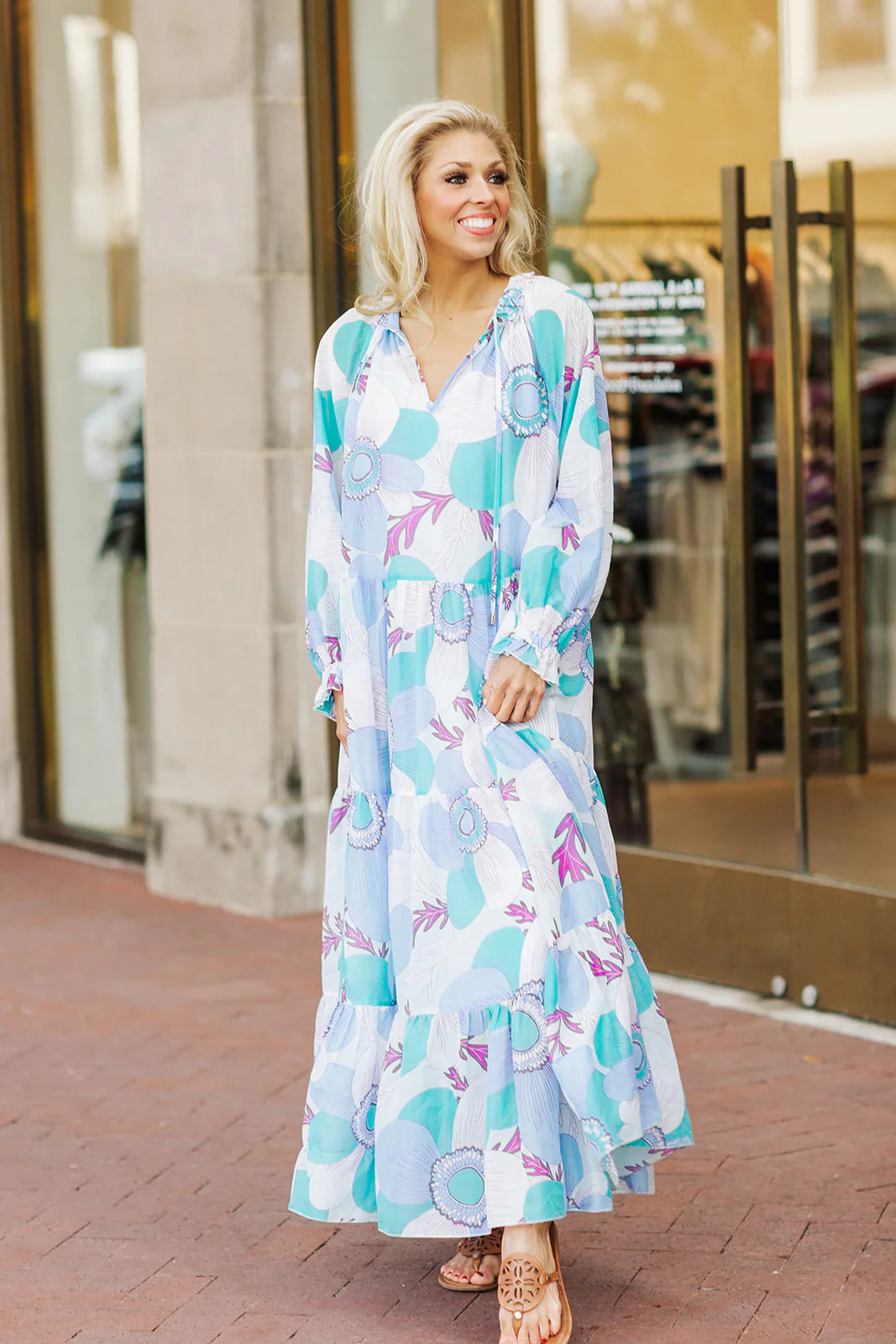 mia rae long sleeve maxi dress